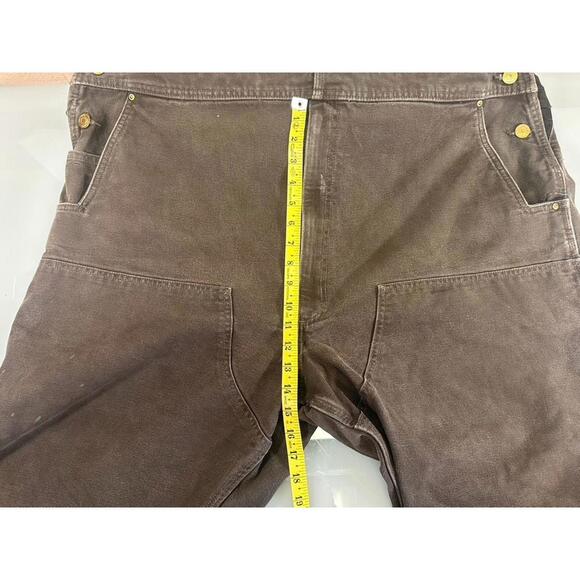 Carhartt Brown Denim Overalls 52/30 - Picture 12 of 14